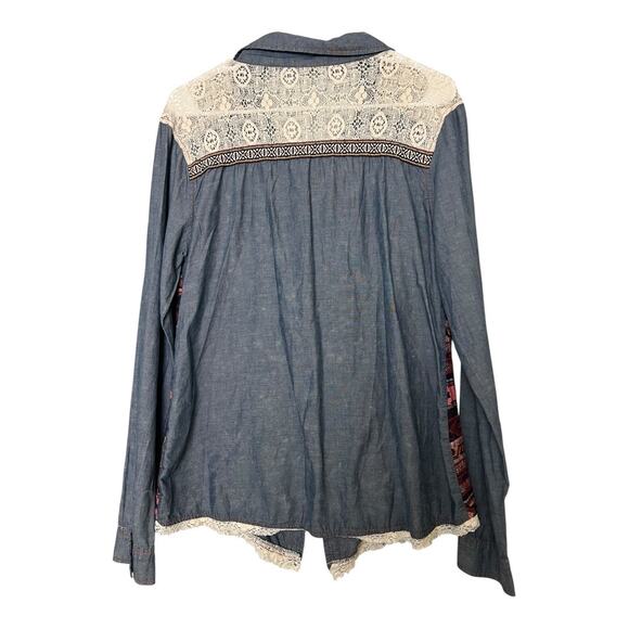 Womens Boho Bohemian Blouse Shirt Top Cottage Indie Fairy Festival Hippie - Picture 2 of 2